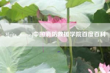牡丹江中国消防救援学院百度百科