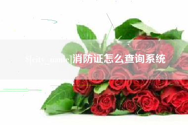 牡丹江消防证怎么查询系统
