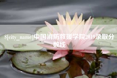 牡丹江中国消防救援学院2019录取分数线