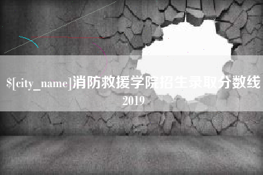 牡丹江消防救援学院招生录取分数线2019