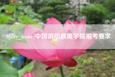 牡丹江中国消防救援学院报考要求