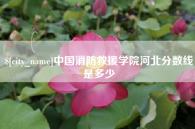 牡丹江中国消防救援学院河北分数线是多少