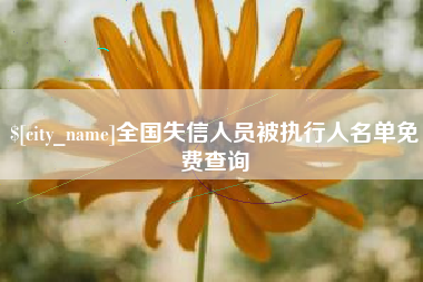 牡丹江全国失信人员被执行人名单免费查询