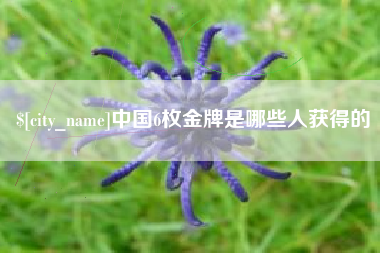 牡丹江中国6枚金牌是哪些人获得的