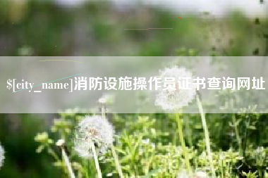 牡丹江消防设施操作员证书查询网址