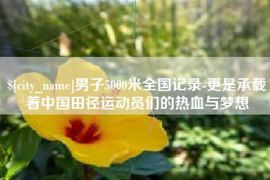 牡丹江男子5000米全国记录-更是承载着中国田径运动员们的热血与梦想