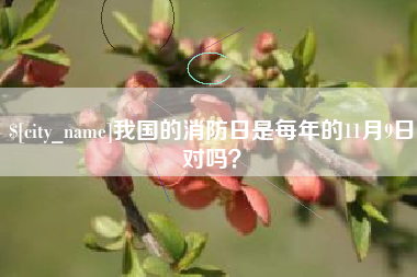 牡丹江我国的消防日是每年的11月9日对吗？