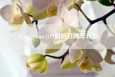 牡丹江119消防日哪年开始