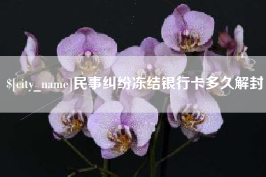 牡丹江民事纠纷冻结银行卡多久解封