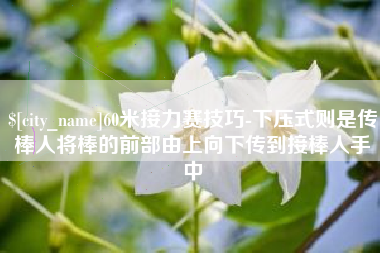 牡丹江60米接力赛技巧-下压式则是传棒人将棒的前部由上向下传到接棒人手中