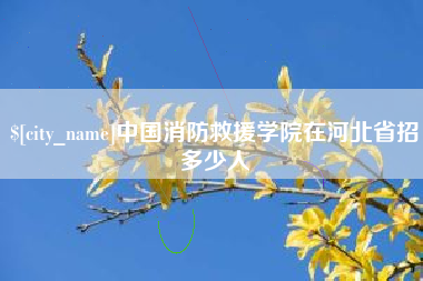 牡丹江中国消防救援学院在河北省招多少人