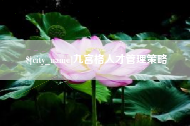 牡丹江九宫格人才管理策略