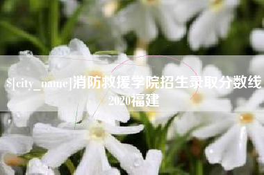 牡丹江消防救援学院招生录取分数线2020福建